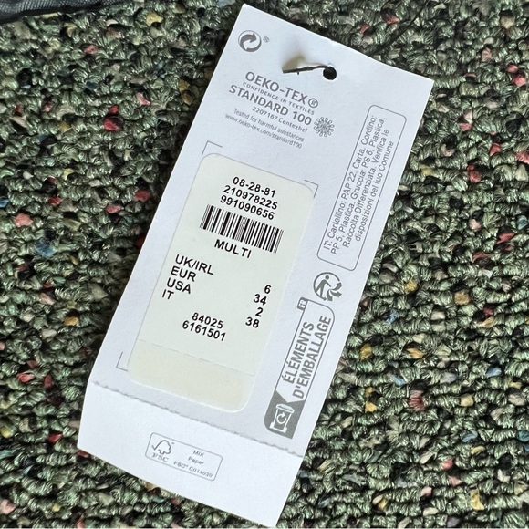 PRIMARK Brown & Black Ombre Handkerchief Asymmetrical Modest Slip Satin Skirt XS - Picture 11 of 16